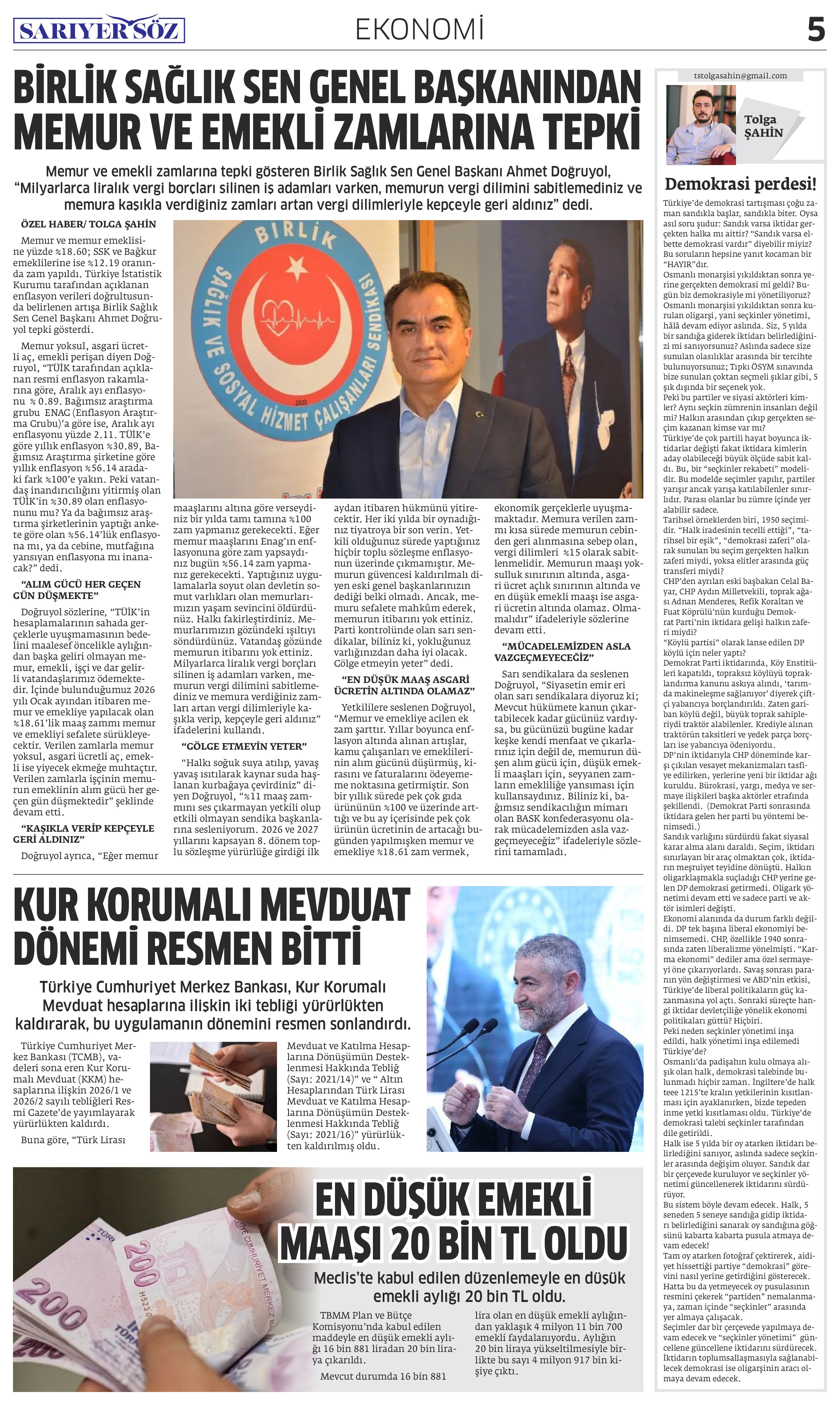 Sarıyer Söz Gazetesi Sayı:15 — Sayfa 5