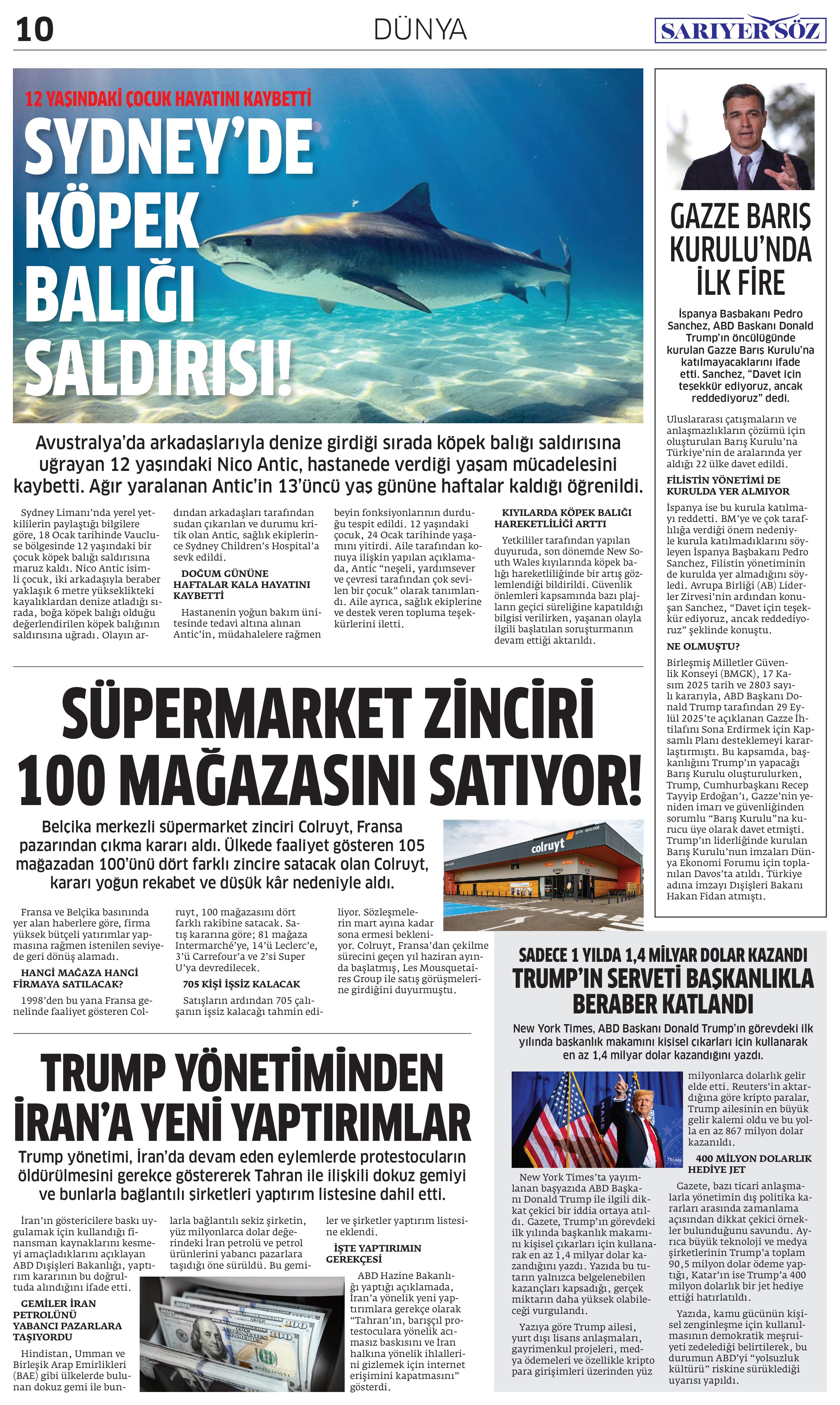 Sarıyer Söz Gazetesi Sayı:15 — Sayfa 10
