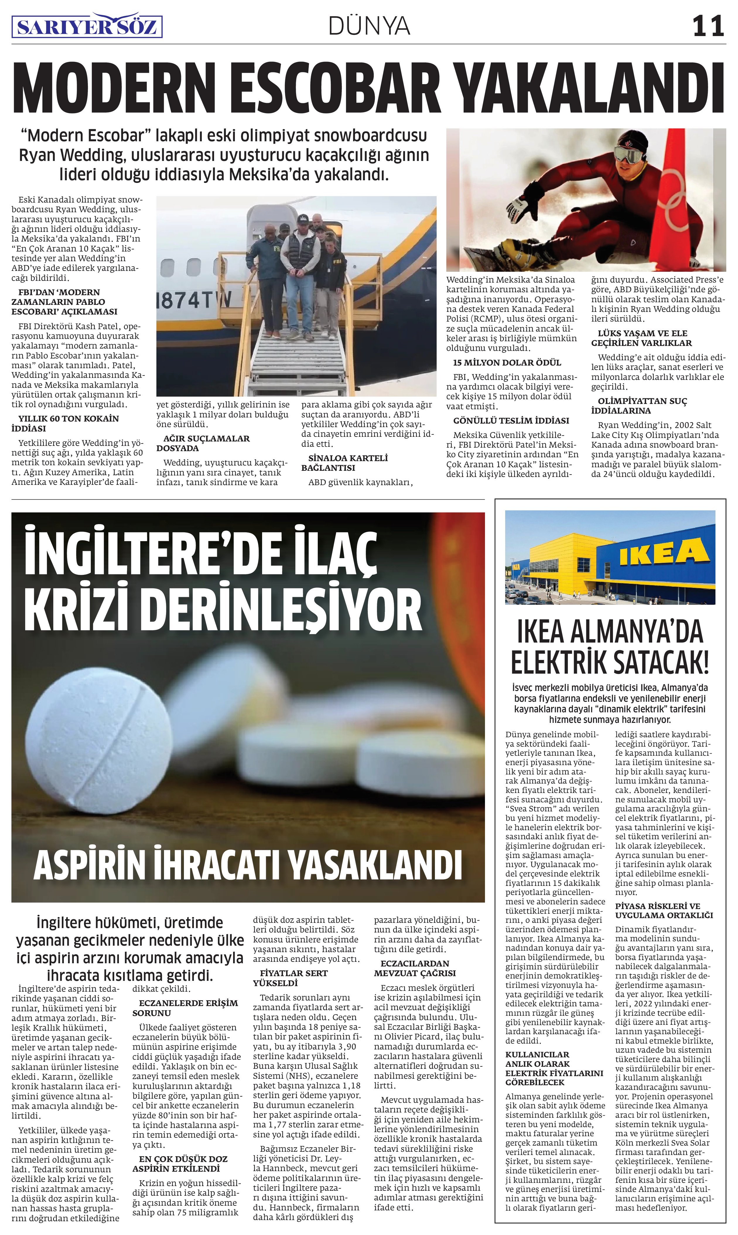 Sarıyer Söz Gazetesi Sayı:15 — Sayfa 11