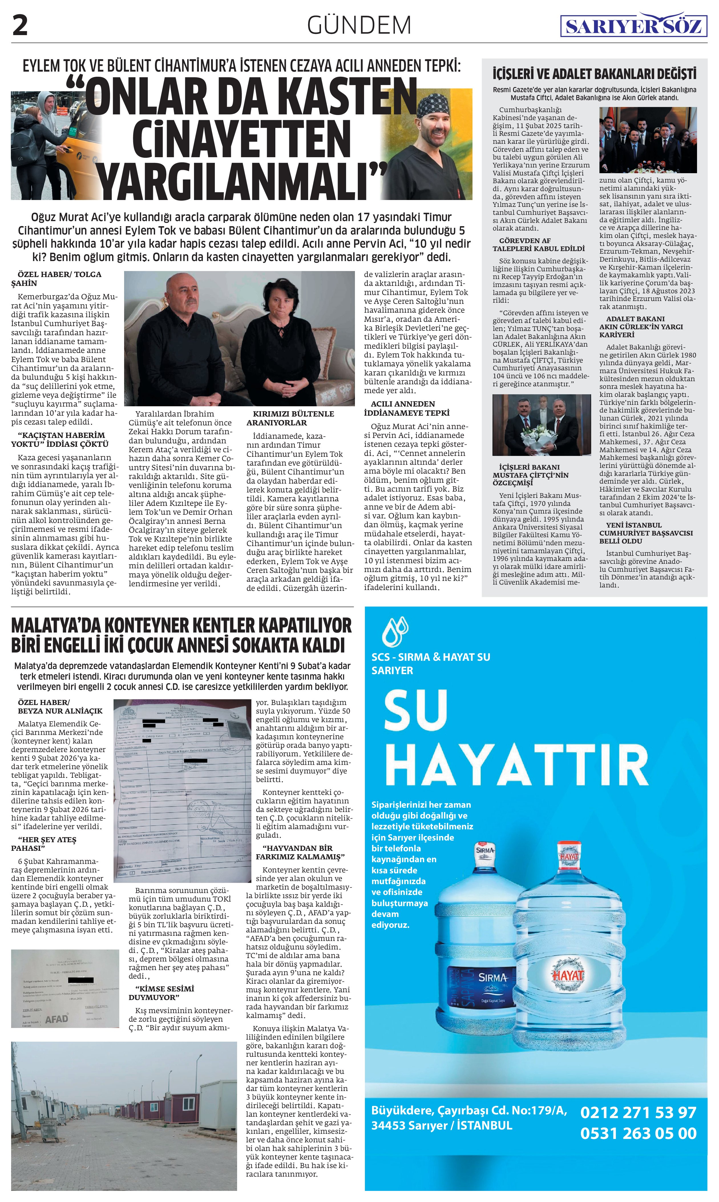 Sarıyer Söz Gazetesi Sayı:16 — Sayfa 2