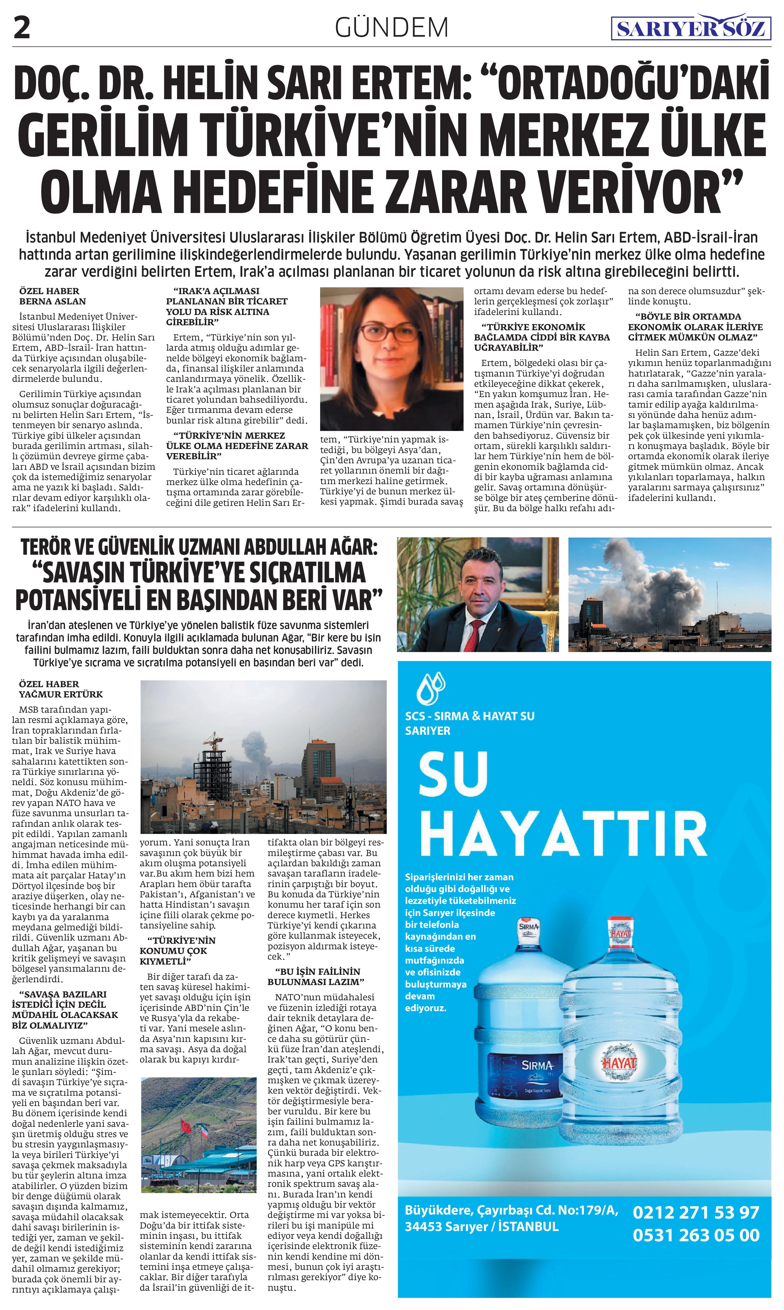 Sarıyer Söz Gazetesi Sayı:17 — Sayfa 2