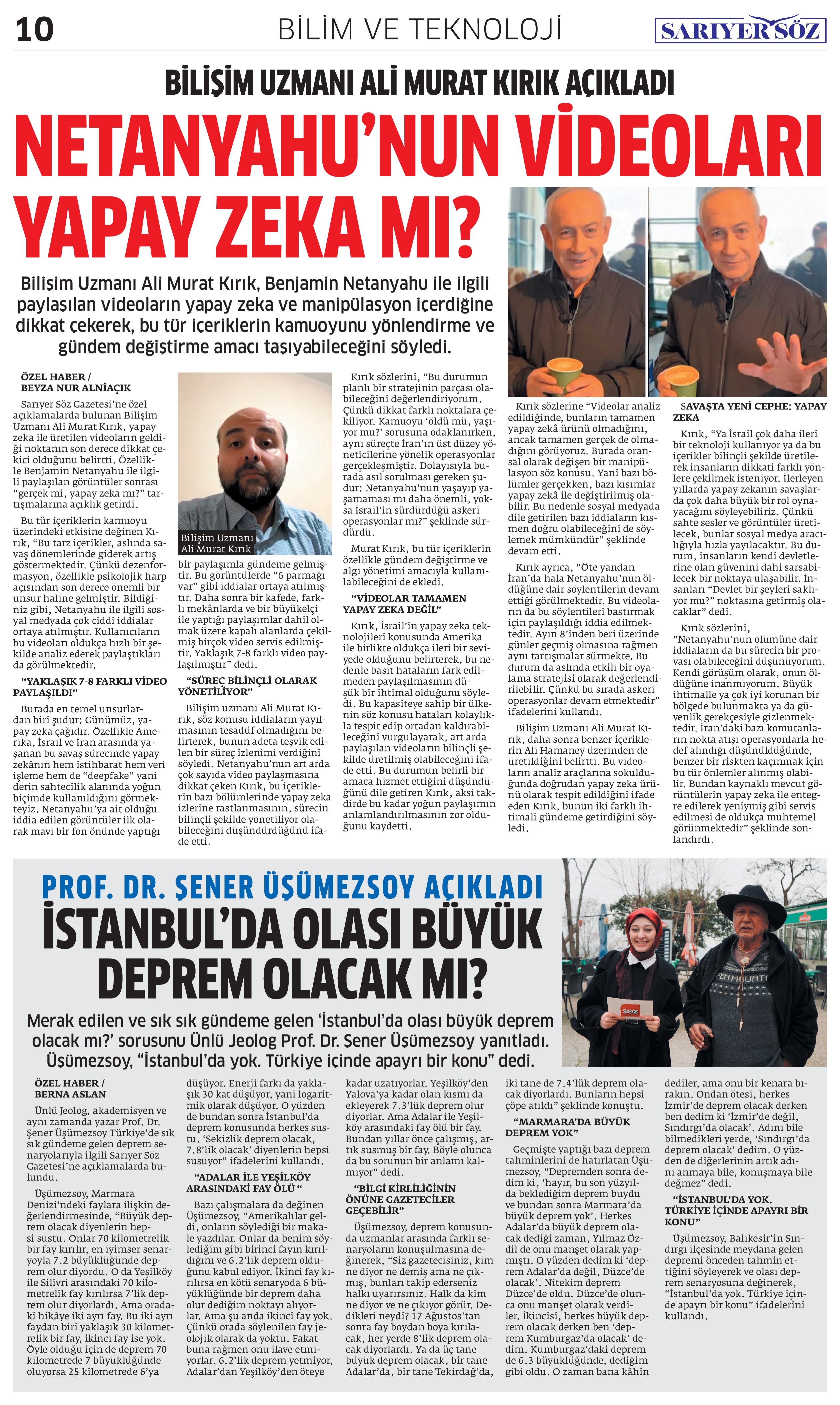 Sarıyer Söz Gazetesi Sayı:17 — Sayfa 10