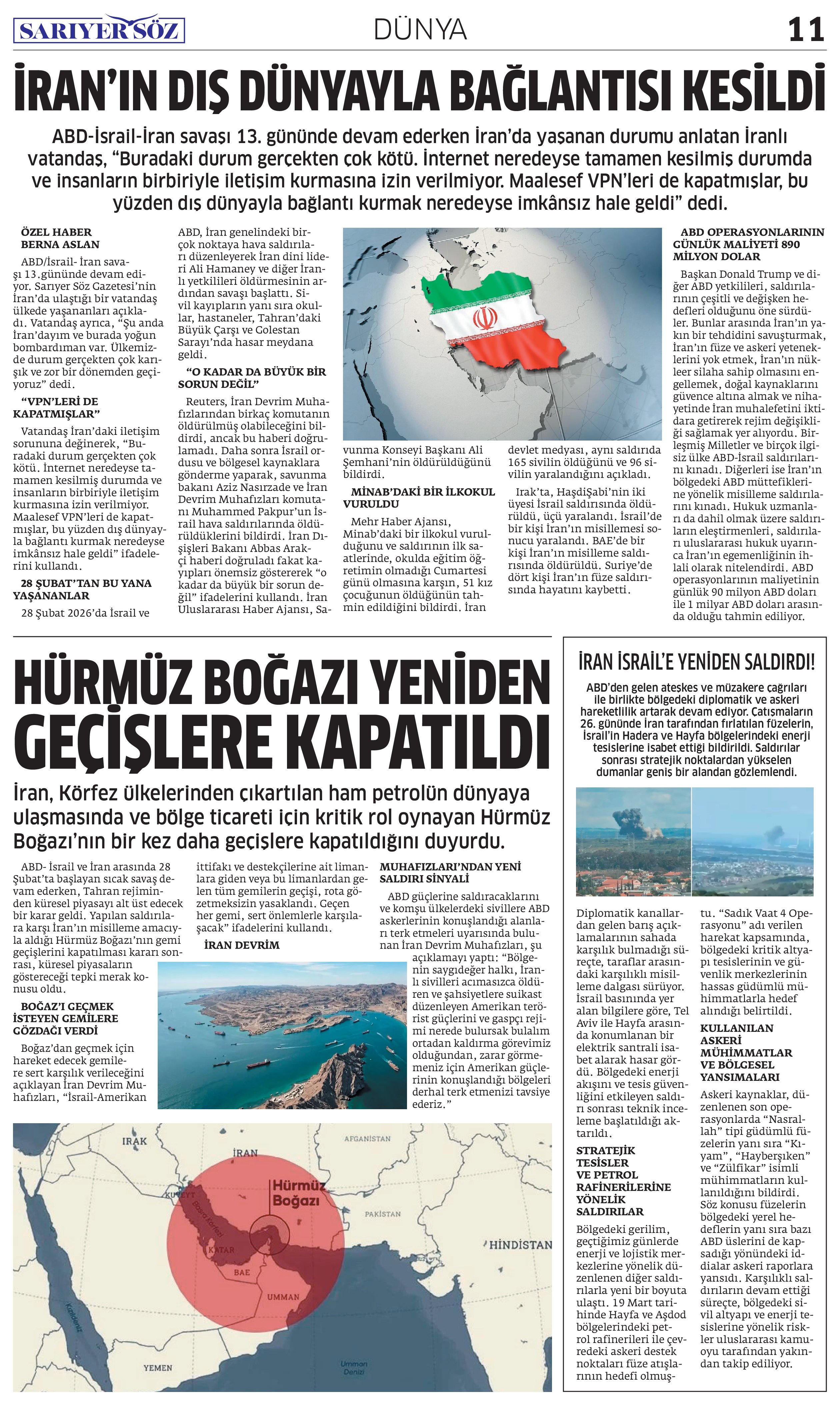 Sarıyer Söz Gazetesi Sayı:17 — Sayfa 11