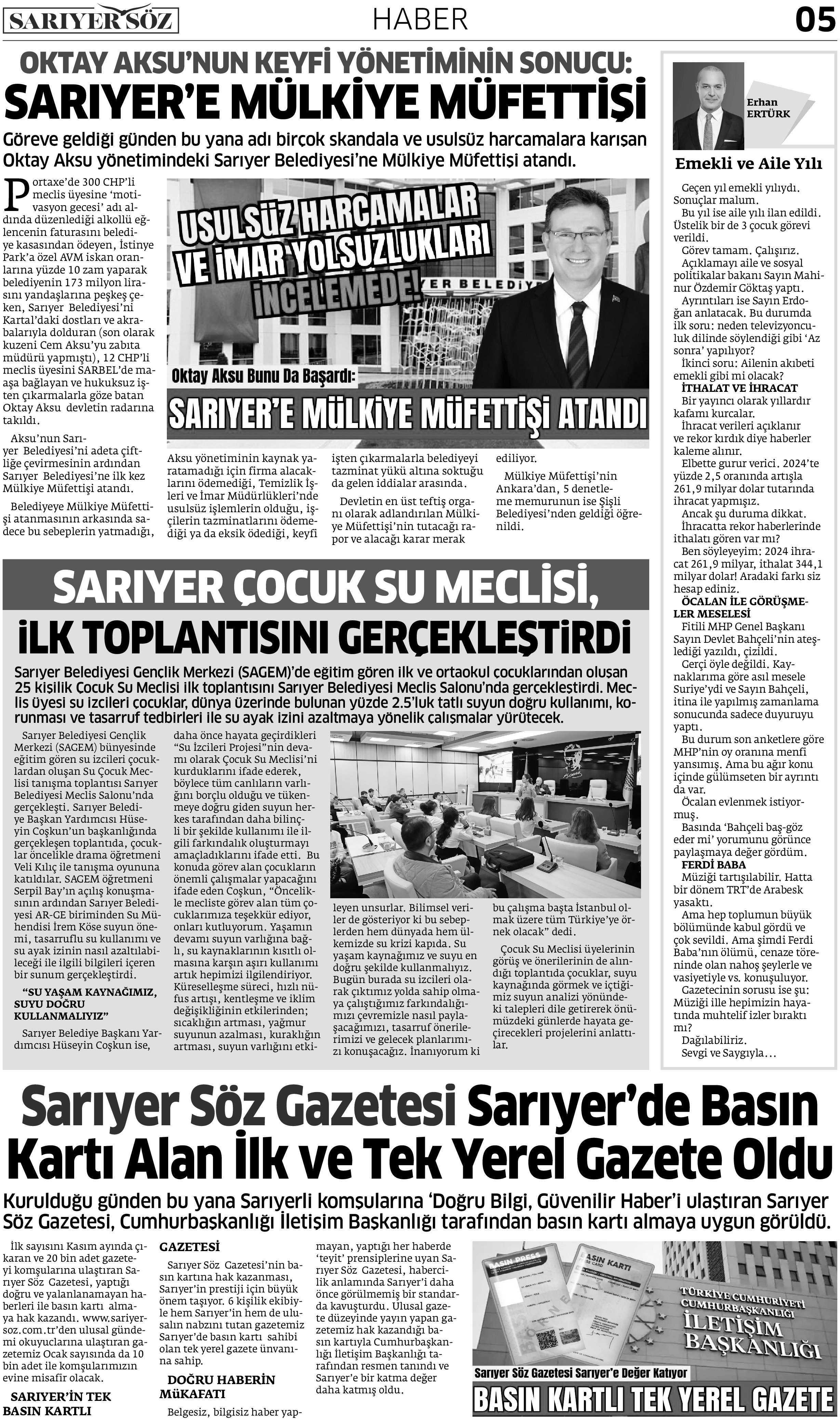 Sarıyer Söz Gazetesi Sayı:2 — Sayfa 5