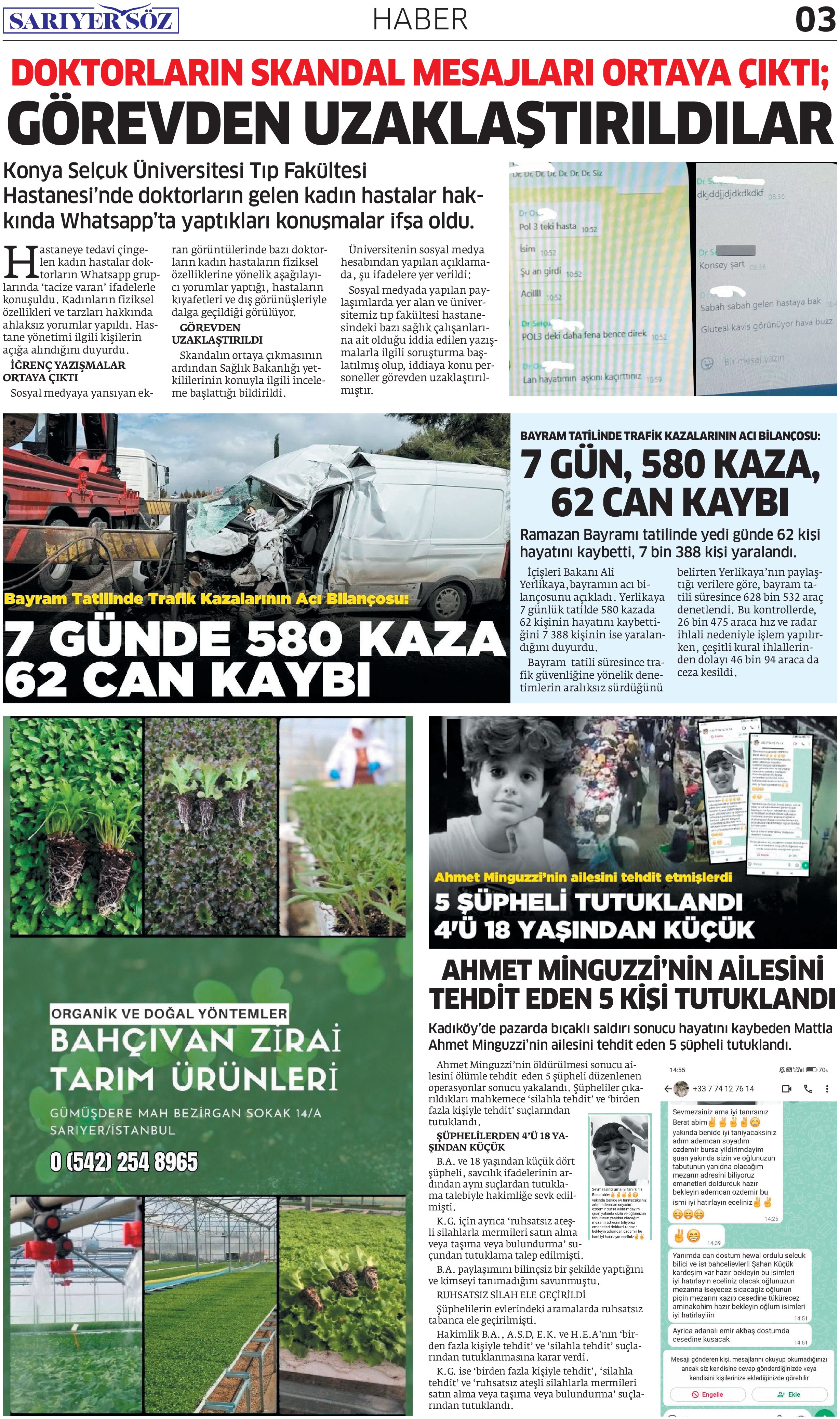Sarıyer Söz Gazetesi Sayı:5 — Sayfa 3