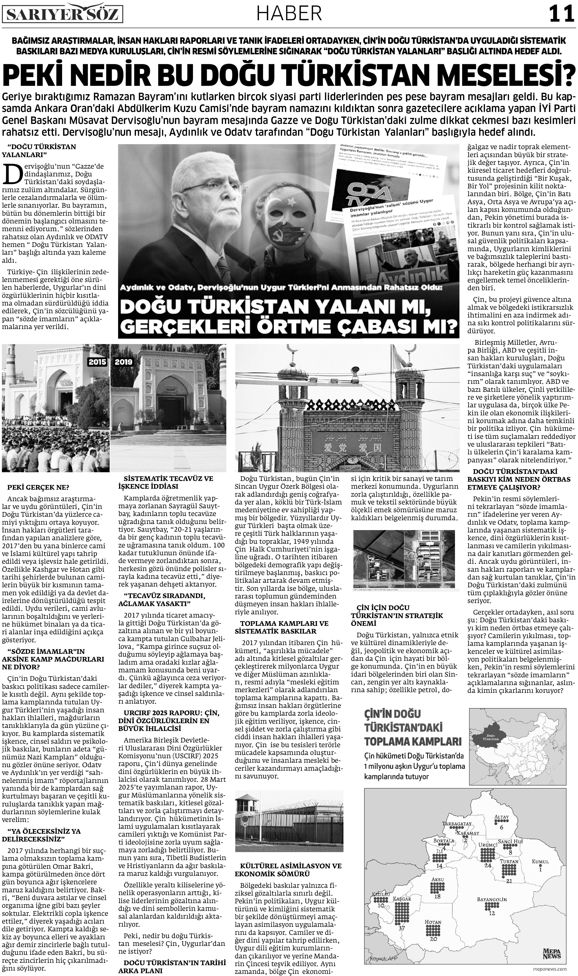 Sarıyer Söz Gazetesi Sayı:5 — Sayfa 11