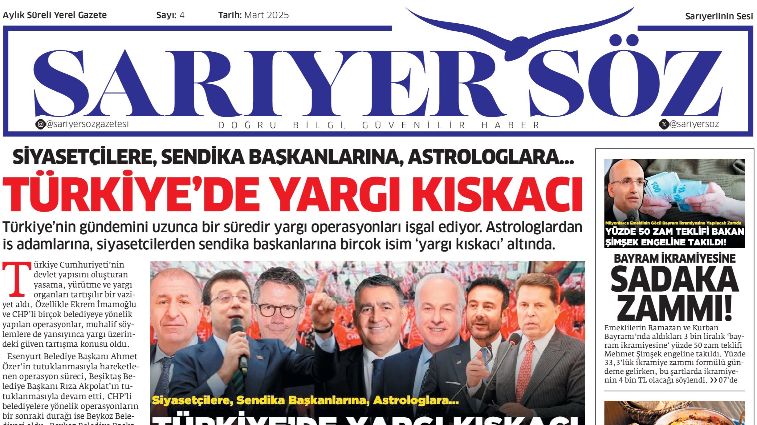 Sarıyer Söz Gazetesi Sayı:4