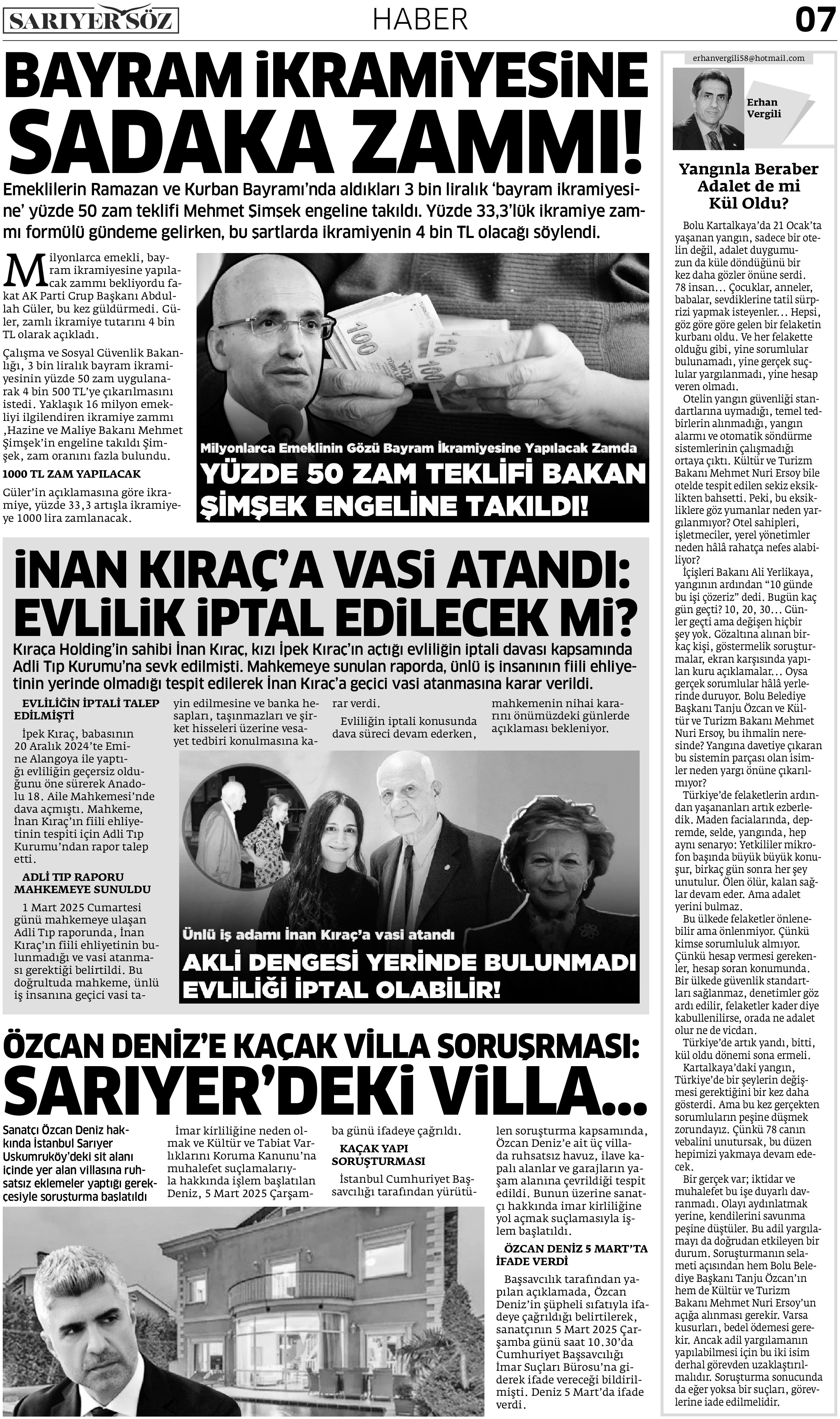 Sarıyer Söz Gazetesi Sayı:4 — Sayfa 7