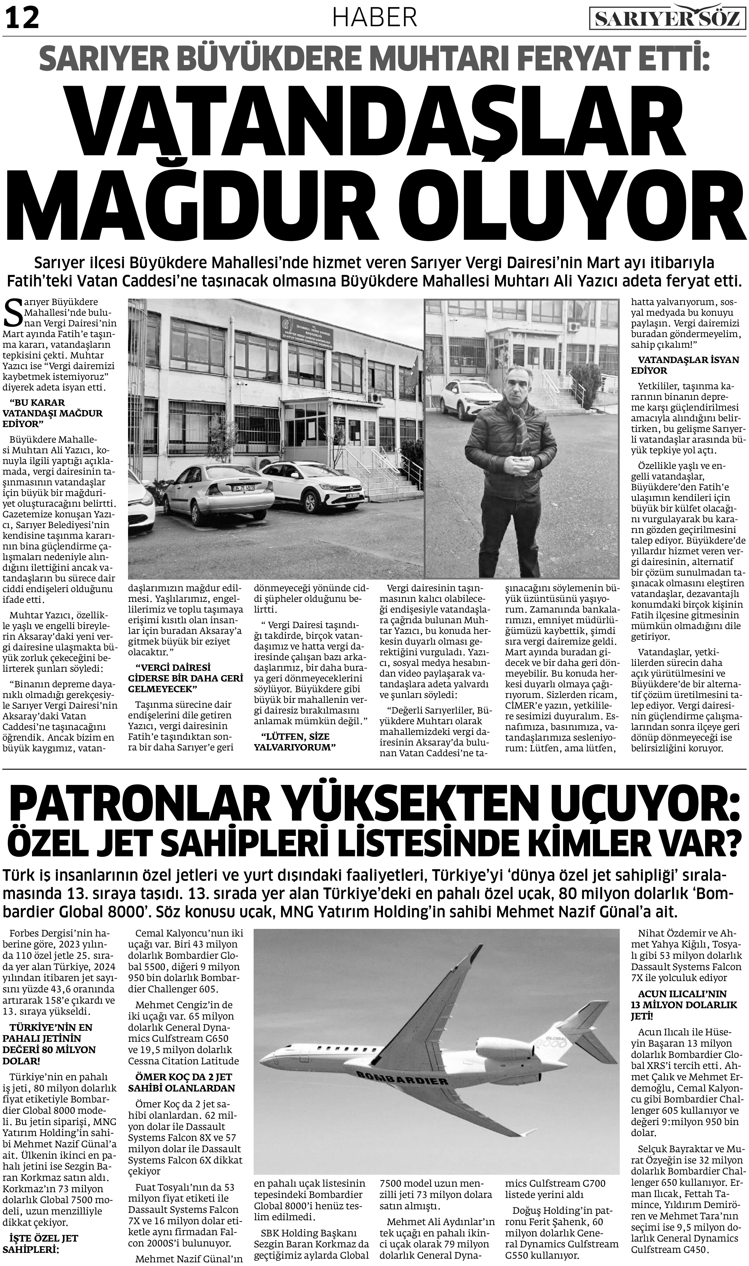 Sarıyer Söz Gazetesi Sayı:4 — Sayfa 12