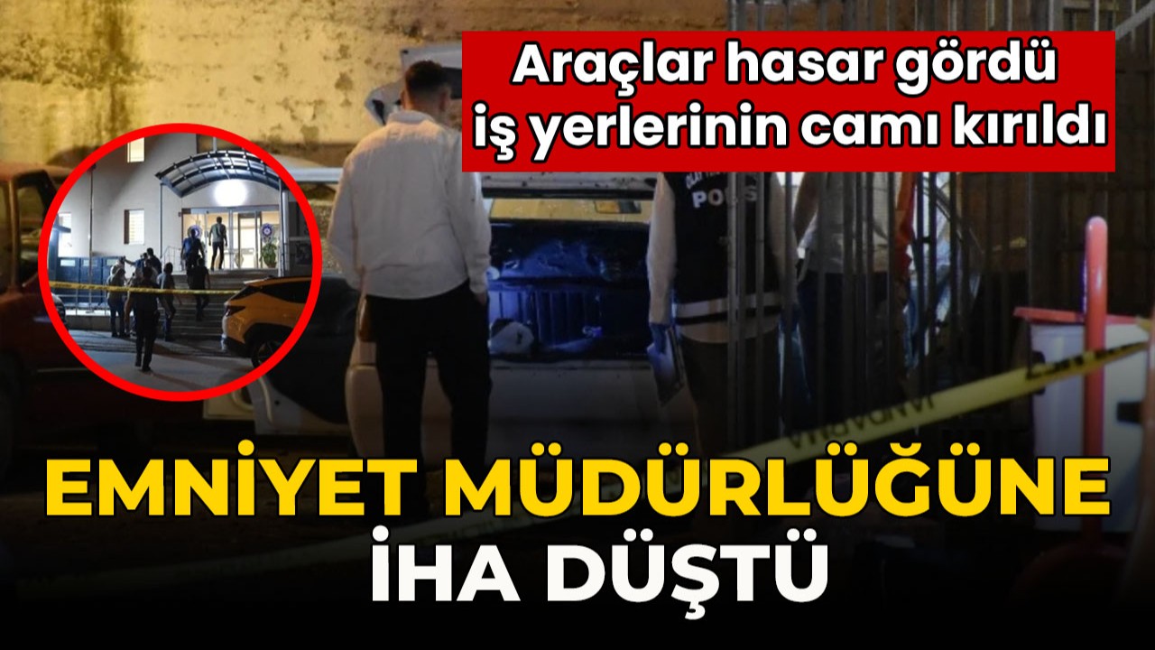 Trabzon’da Arsin İlçe Emniyet Müdürlüğü’ne İHA düştü