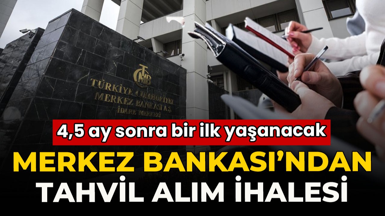 Merkez Bankası’ndan 4,5 ay sonra ilk doğrudan alım ihalesi