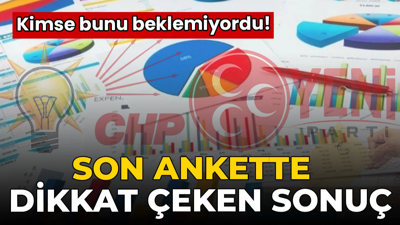 Son ankette çarpıcı sonuçlar! Yeni Parti, AK Parti, CHP...