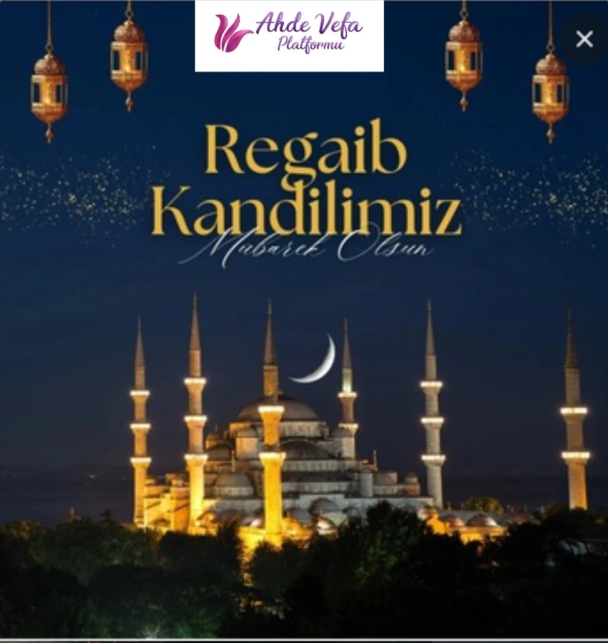 Ahde Vefa Platformu'ndan Anlamlı Üç Aylar ve Regaib Kandili Kutlaması