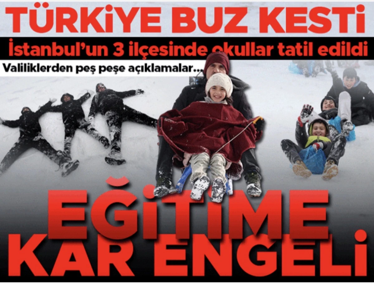 Beykoz, Şile, Sarıyer, Kağıthane ve Beşiktaş’ta okullar tatil