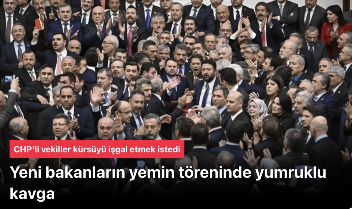 Meclis'te Yemin Töreninde kavga
