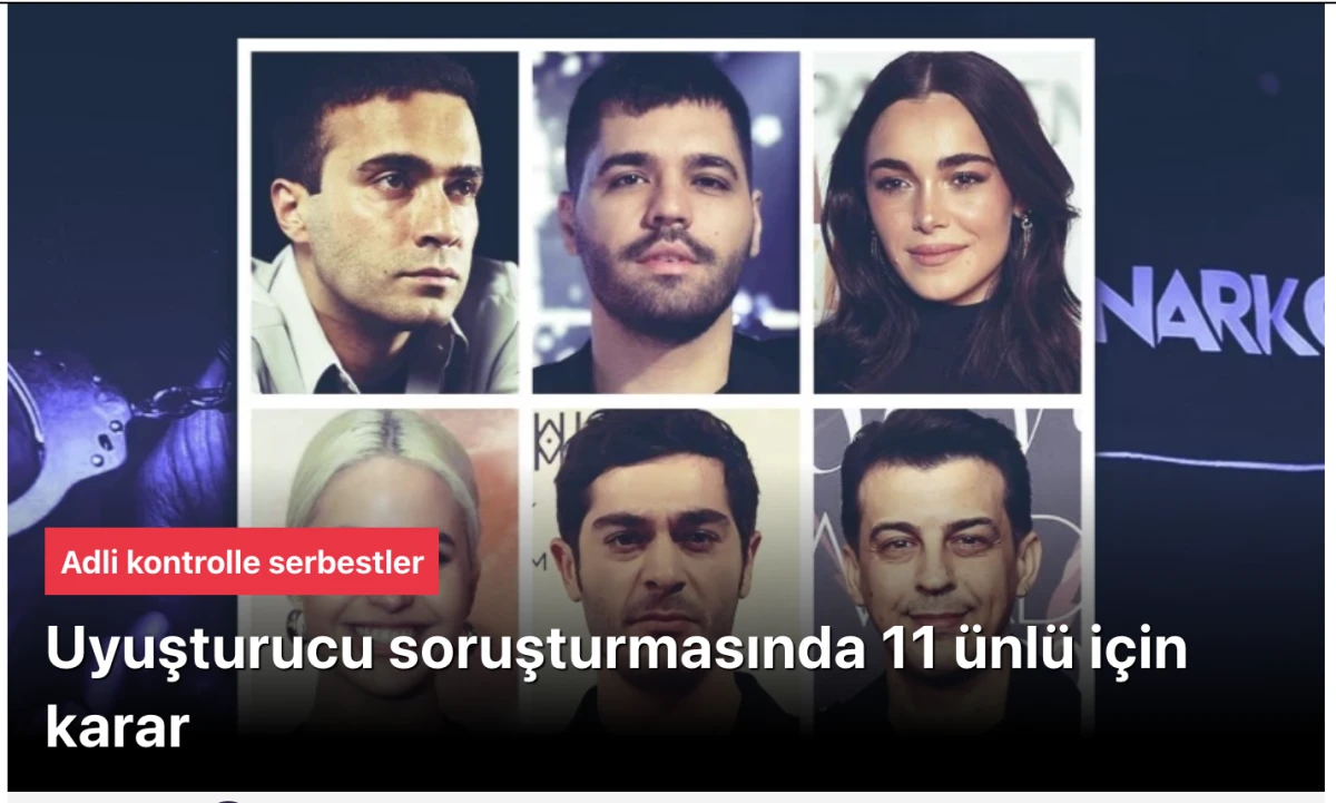 Uyuşturucu soruşturmasında 11 kişi için karar: Adli kontrolle serbestler