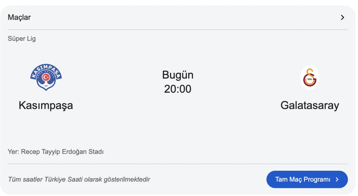 Kasımpaşa - Galatasaray Maçı Ne Zaman, Saat Kaçta, Hangi Kanalda? Muhtemel 11'ler ve Canlı Yayın Detayları