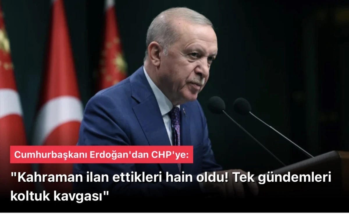 Başkan Erdoğan: Yaşananlar muhalefetin iç meseleleri! Gündemlerinde sadece koltuk kavgası var ​