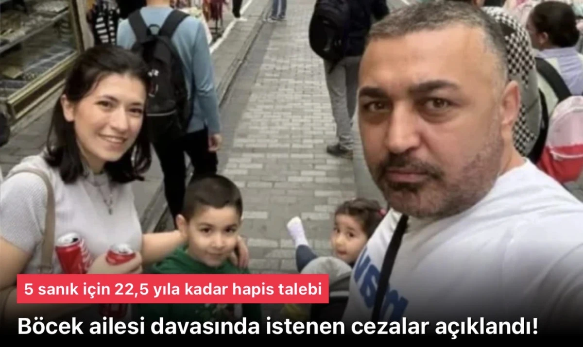 Böcek ailesi davası: istenen cezalar açıklandı! 5 sanık için 22,5 yıla kadar hapis talebi