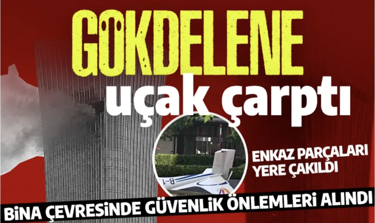 Çin'de uçak gökdelene çarptı