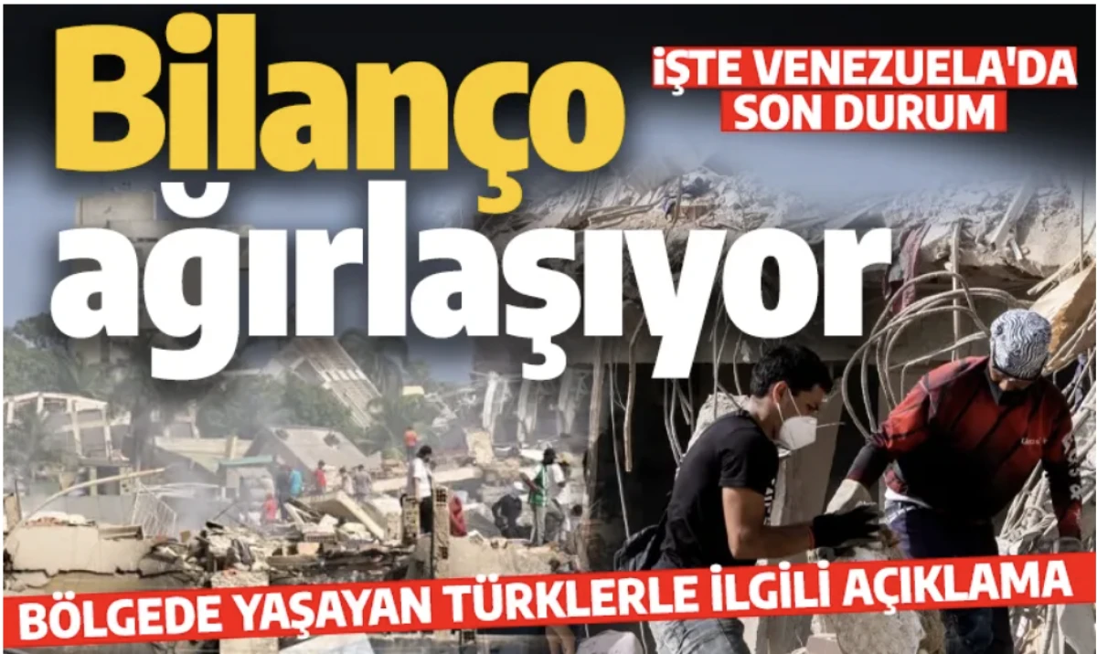 Venezuela depremi: Bölgede yaşayan Türklerle ilgili açıklama