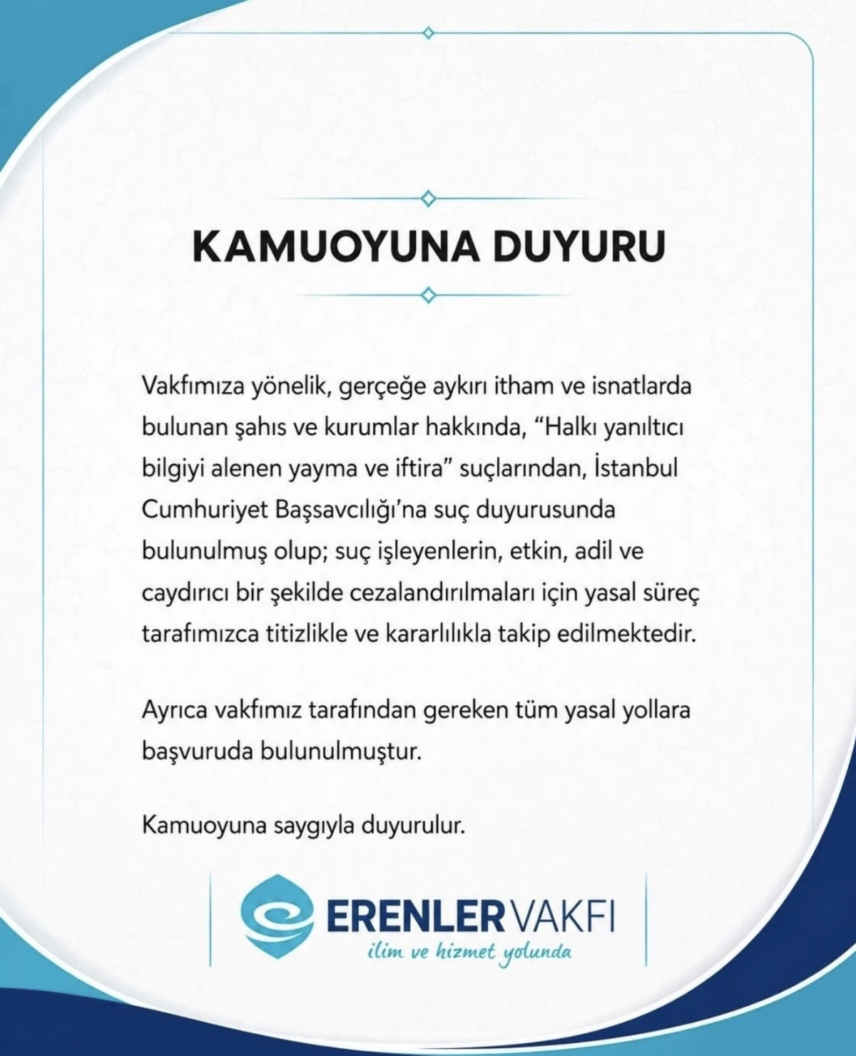 Erenler Vakfı Cübbeli Ahmet’e suç duyurusunda bulundu