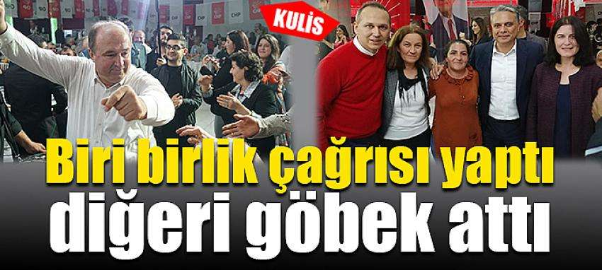 Biri birlik çağrısı yaptı  diğeri göbek attı