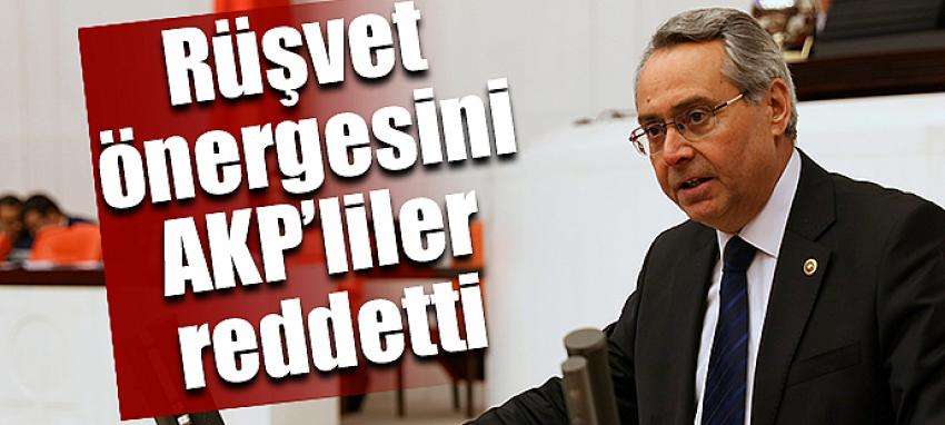 Rüşvet önergesini AKP’liler reddetti