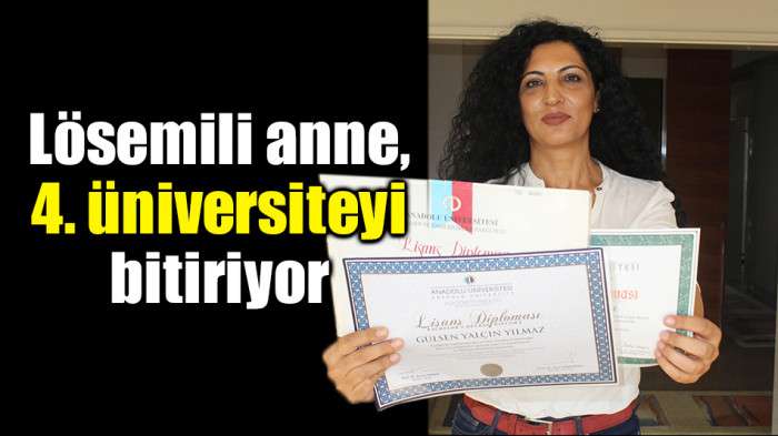Lösemili anne, 4'üncü üniversiteyi bitiriyor