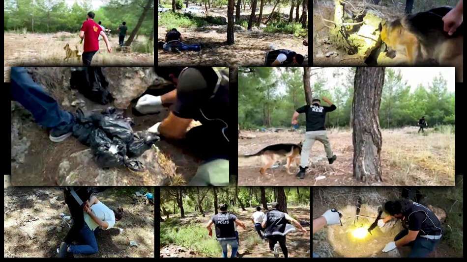 Mağaralara uyuşturucu gizleyen 3 şüpheli yakalandı