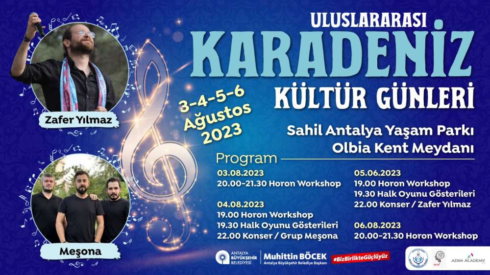 Konyaaltı'nda Uluslararası Karadeniz Kültür Günleri etkinliği