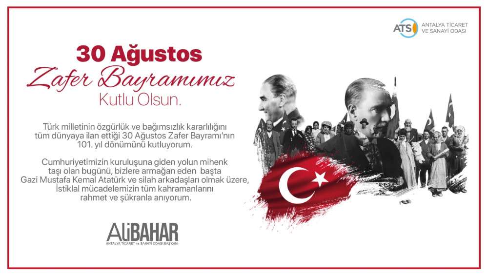ATSO 30 Ağustos Resmi İlanı