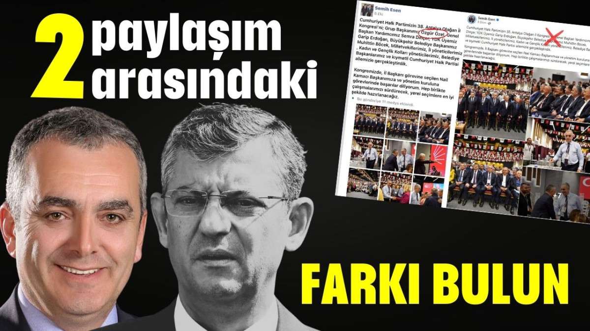 İki paylaşım arasındaki farkı bulun
