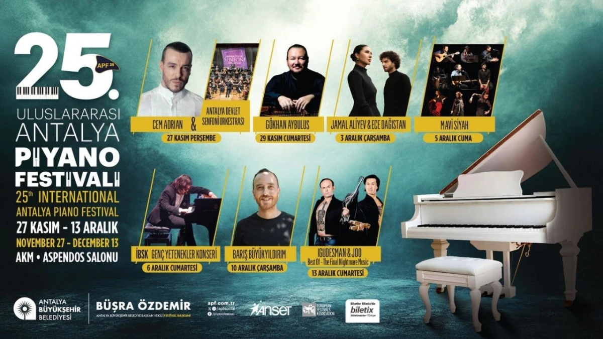 Antalya'nın çeyrek asra ulaşan piyano festivali başlıyor 