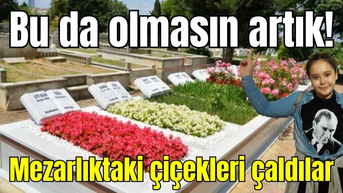 Bu da olmasın artık! Antalya'da küçük kızın mezarındaki çiçekleri çaldılar