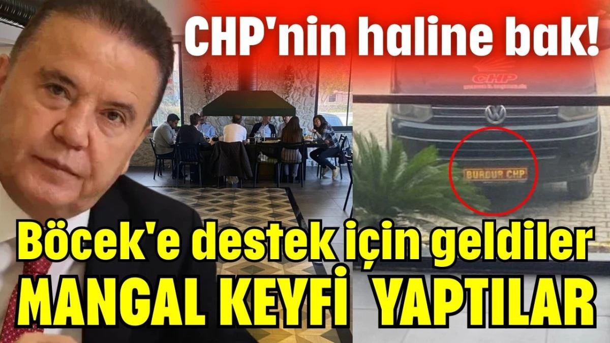 Böcek'e destek için geldiler mangal keyfi yaptılar