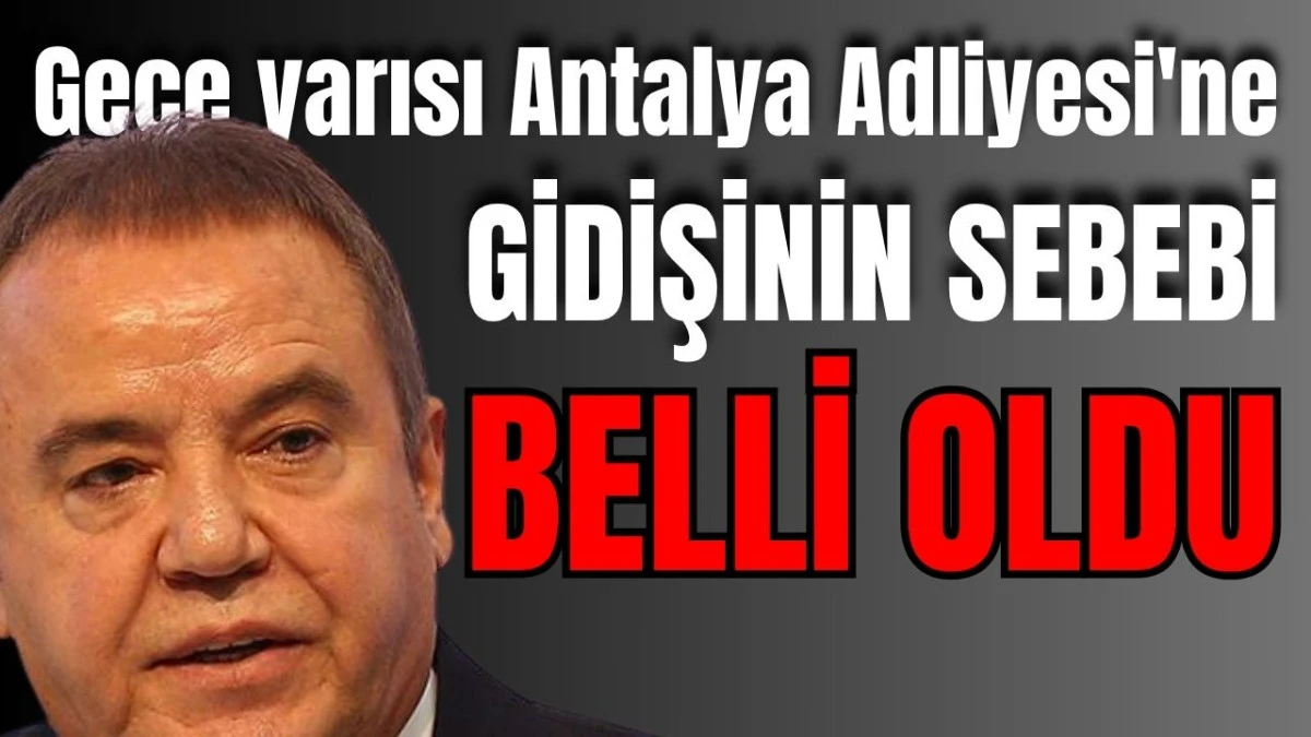 Muhittin Böcek'in gece yarısı Antalya Adliyesi'ne gidişinin sebebi belli oldu