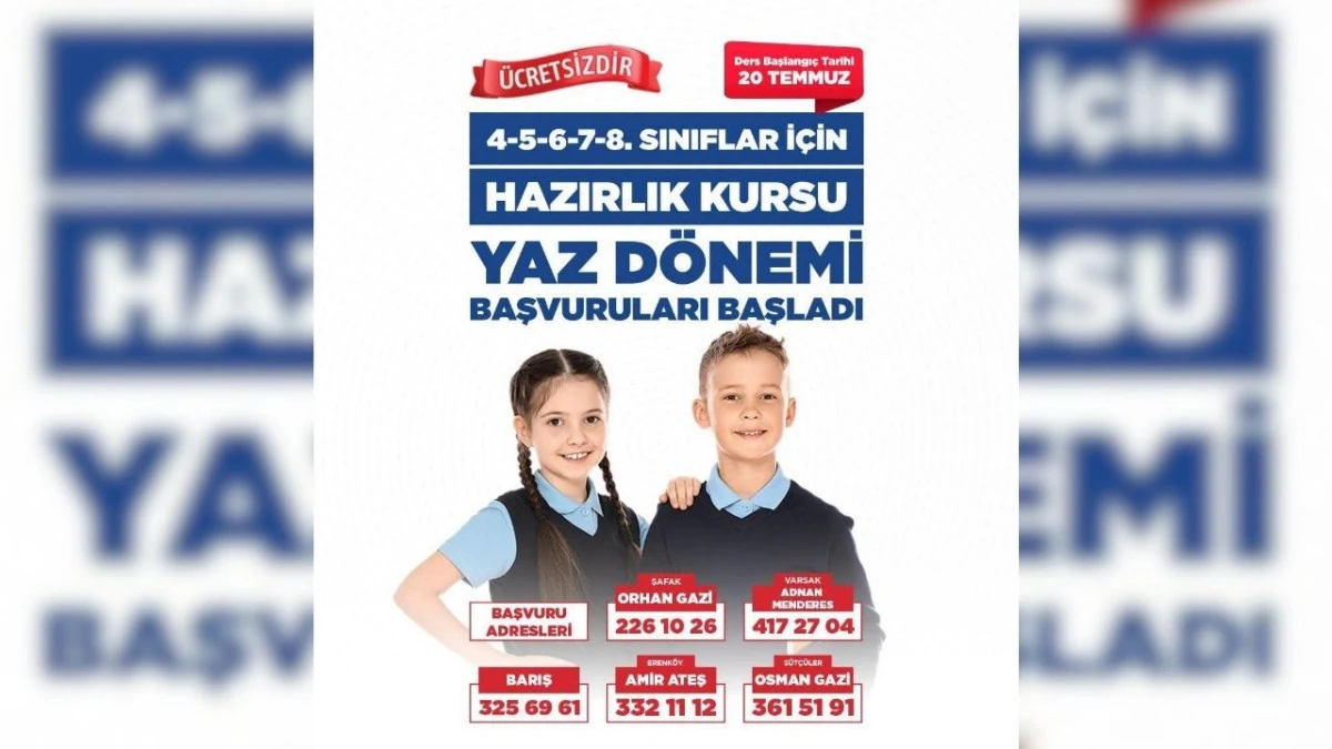 Kepez’den ortaokul öğrencilerine ücretsiz yaz kursu