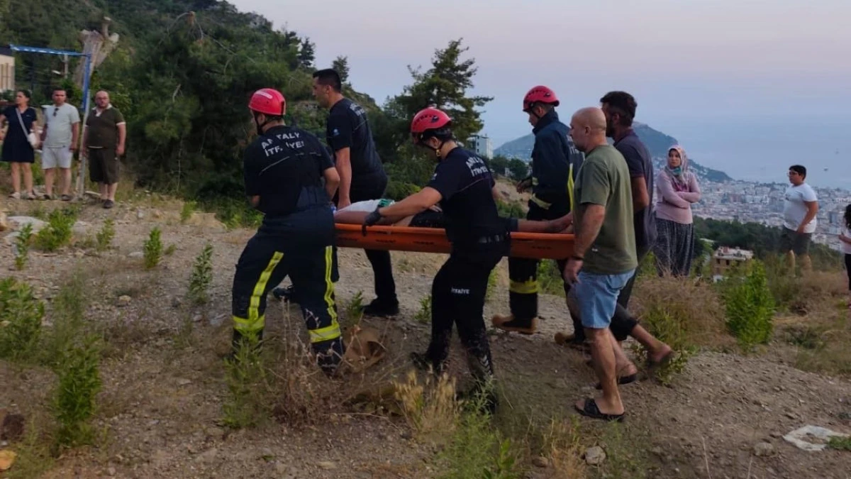 Alanya'da ATV uçuruma yuvarlandı