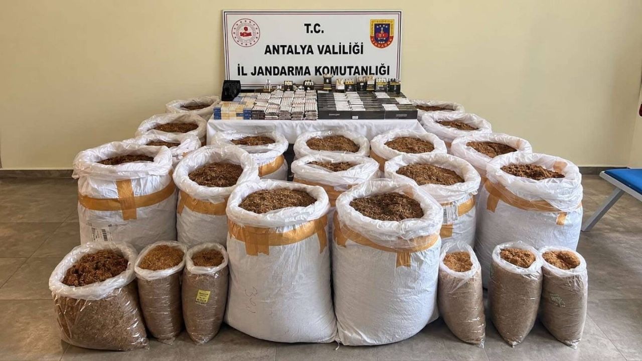 Antalya’da kaçak tütün operasyonu