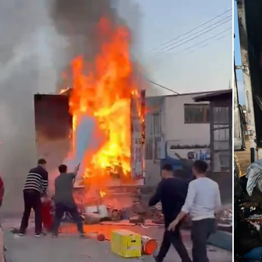 Kars OSB'de TIR yangını söndürüldü