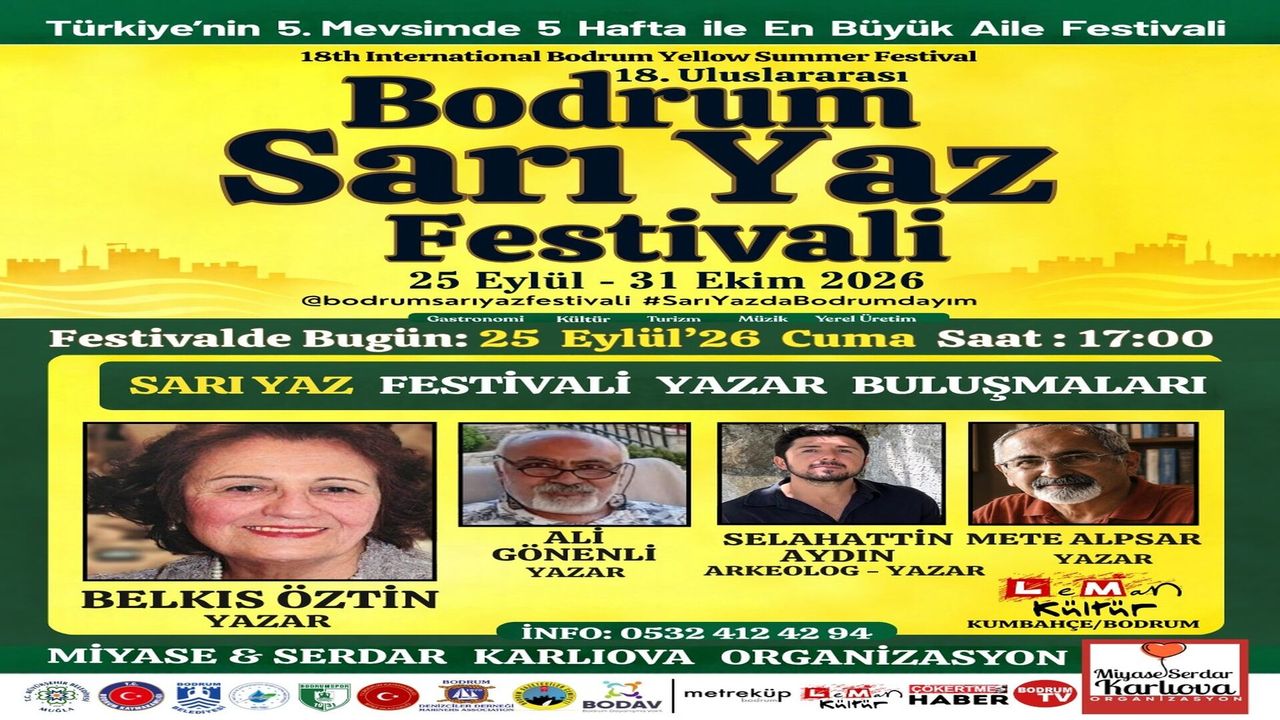 Bodrum SarıYaz Festivali: Yaşayan yazarlar Leman Kültür'de buluşuyor