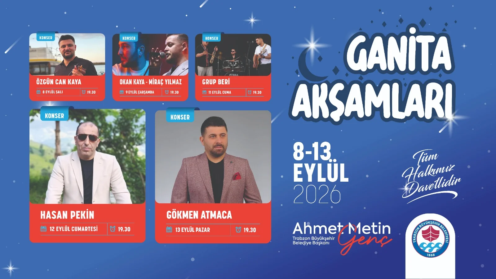 Trabzon Ganita’da Eylül Ayı Konserleri Başlıyor! İşte Sahne Alacak İsimler