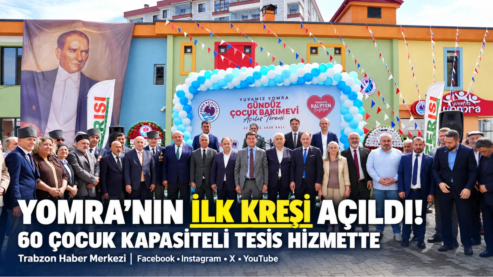 Yomra’da 60 Çocuk Kapasiteli Bakımevi Açıldı