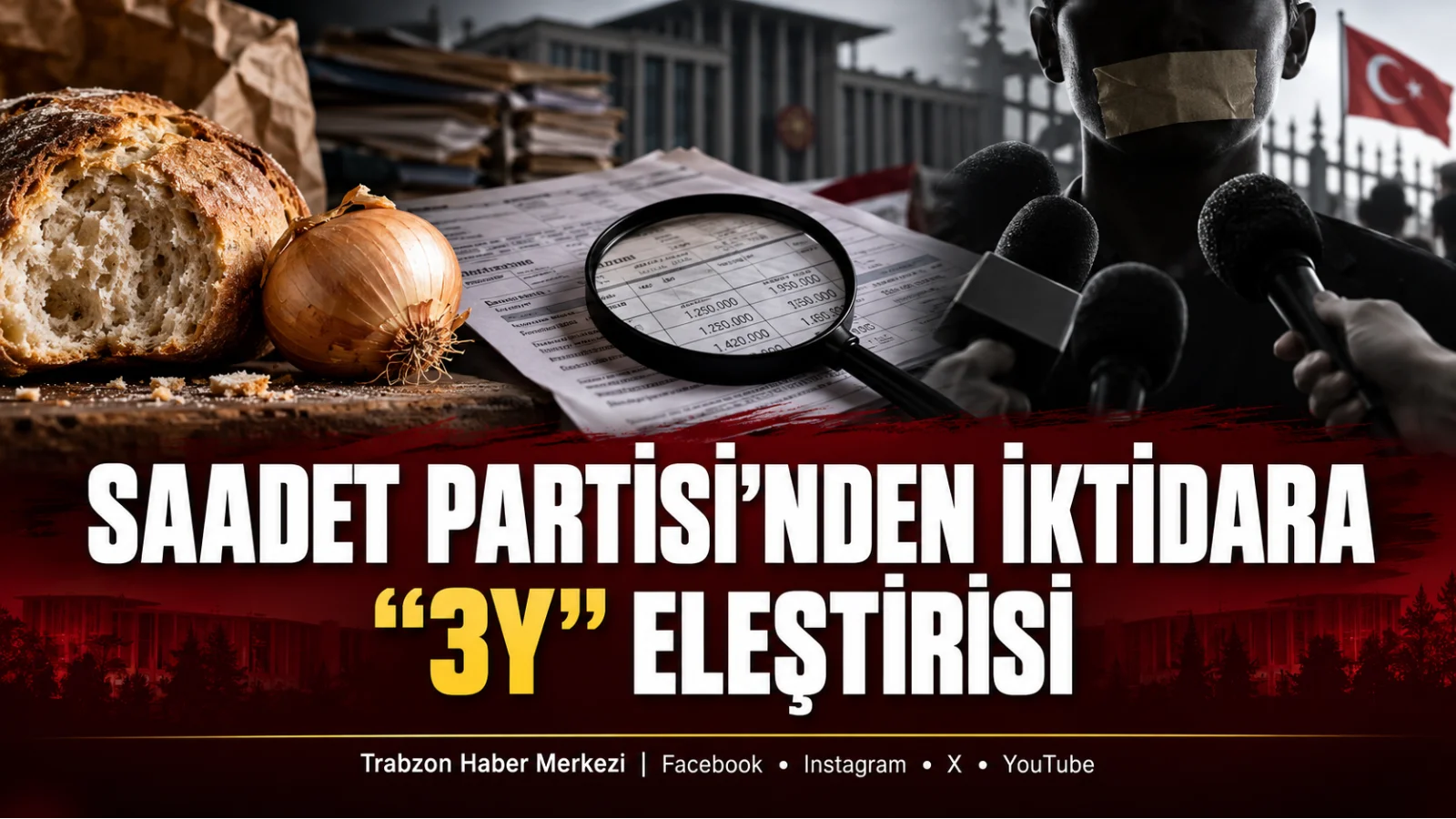 Saadet Partisi Ortahisar’dan iktidara “3Y” eleştirisi
