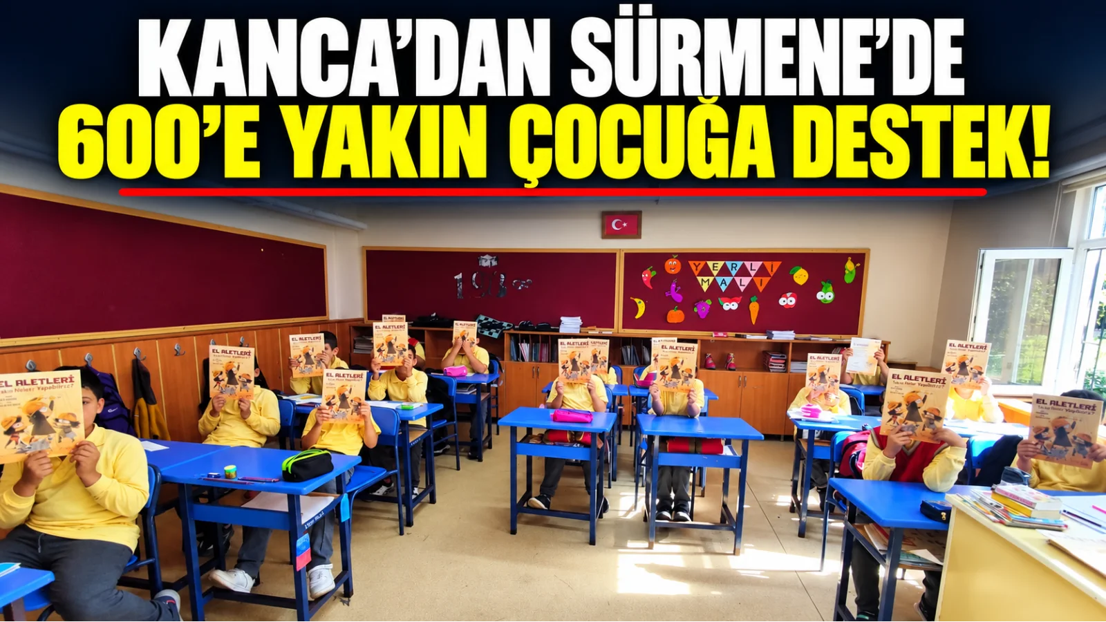 KANCA’dan Sürmene’de yaklaşık 600 çocuğa kitap ve etkinlik seti