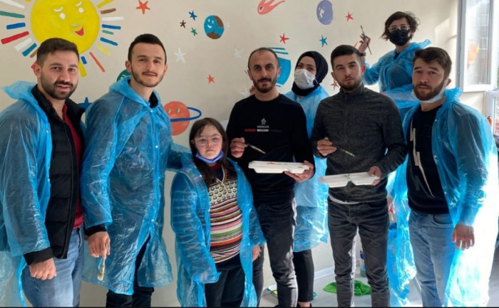 Özel çocuklarla resim yaptılar