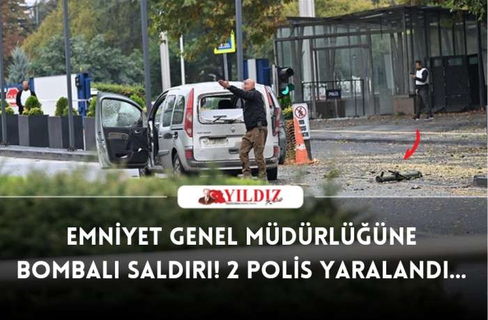 Emniyet Genel Müdürlüğüne bombalı saldırı! 2 polis yaralandı...
