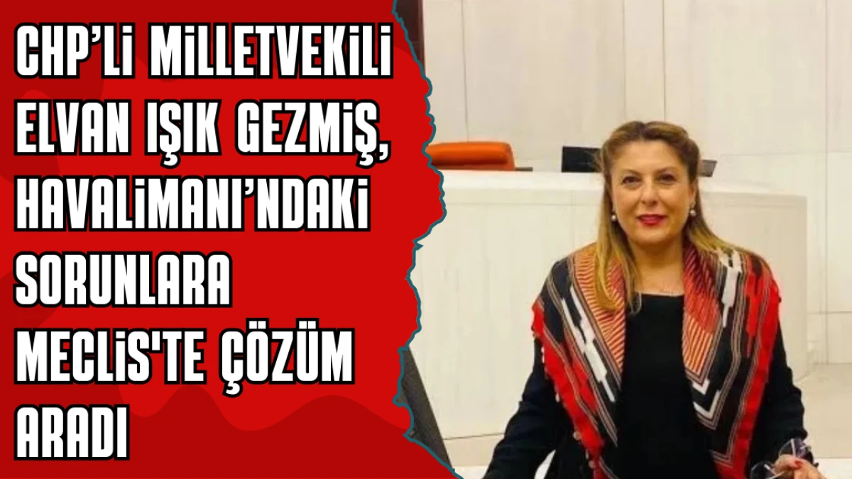 CHP’li Milletvekili Elvan Işık Gezmiş, Havalimanı’ndaki Sorunlara Meclis'te Çözüm Aradı