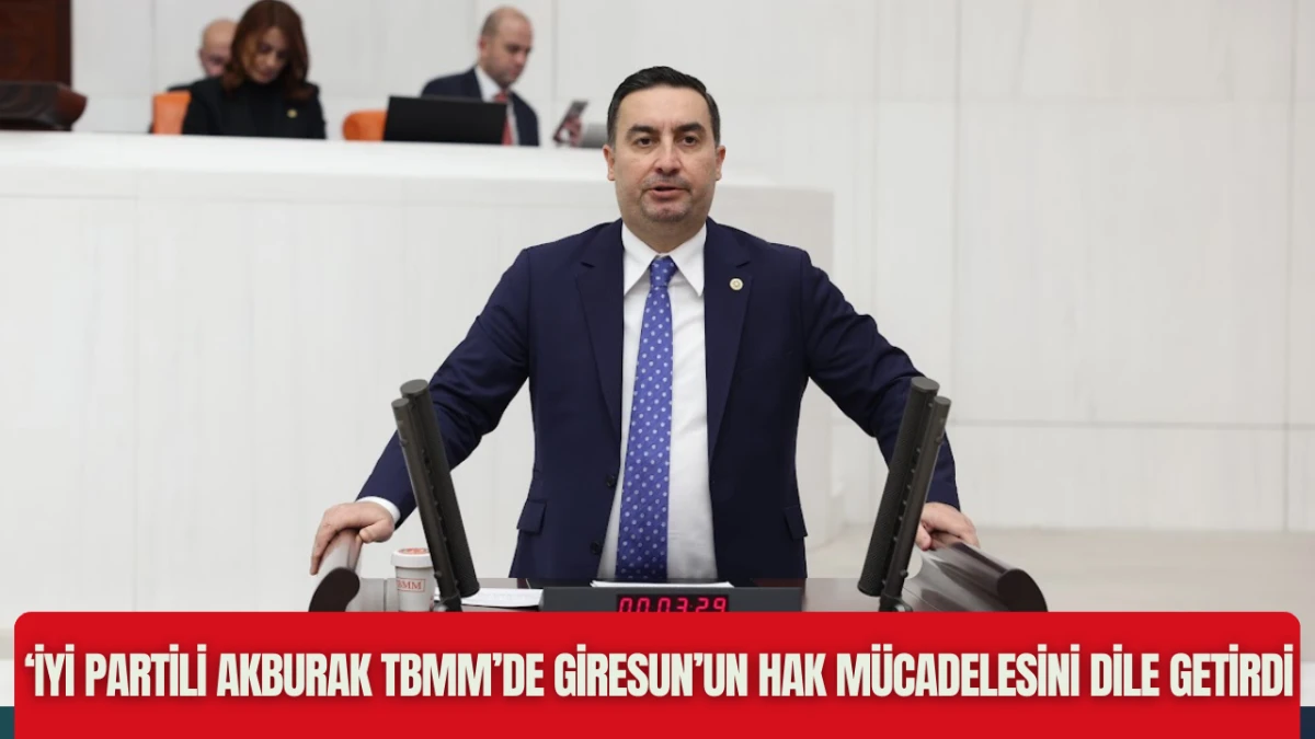 İYİ Partili Akburak TBMM’de Giresun’un hak mücadelesini dile getirdi